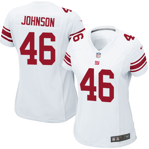 Women's Elite Will Johnson Nike Jersey White Road - #46 NFL New York Giants